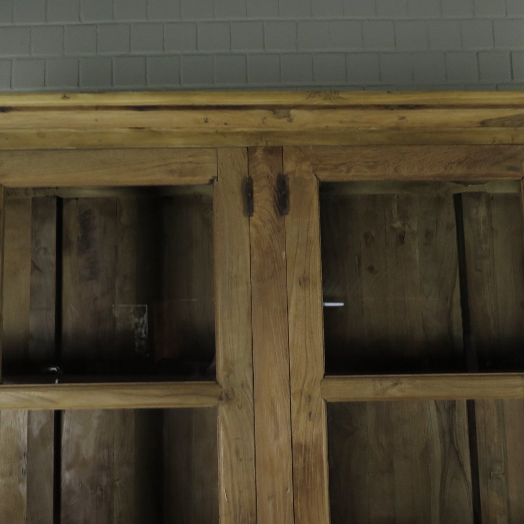 Vitrine Bücherschrank Teakholz 3,10 m