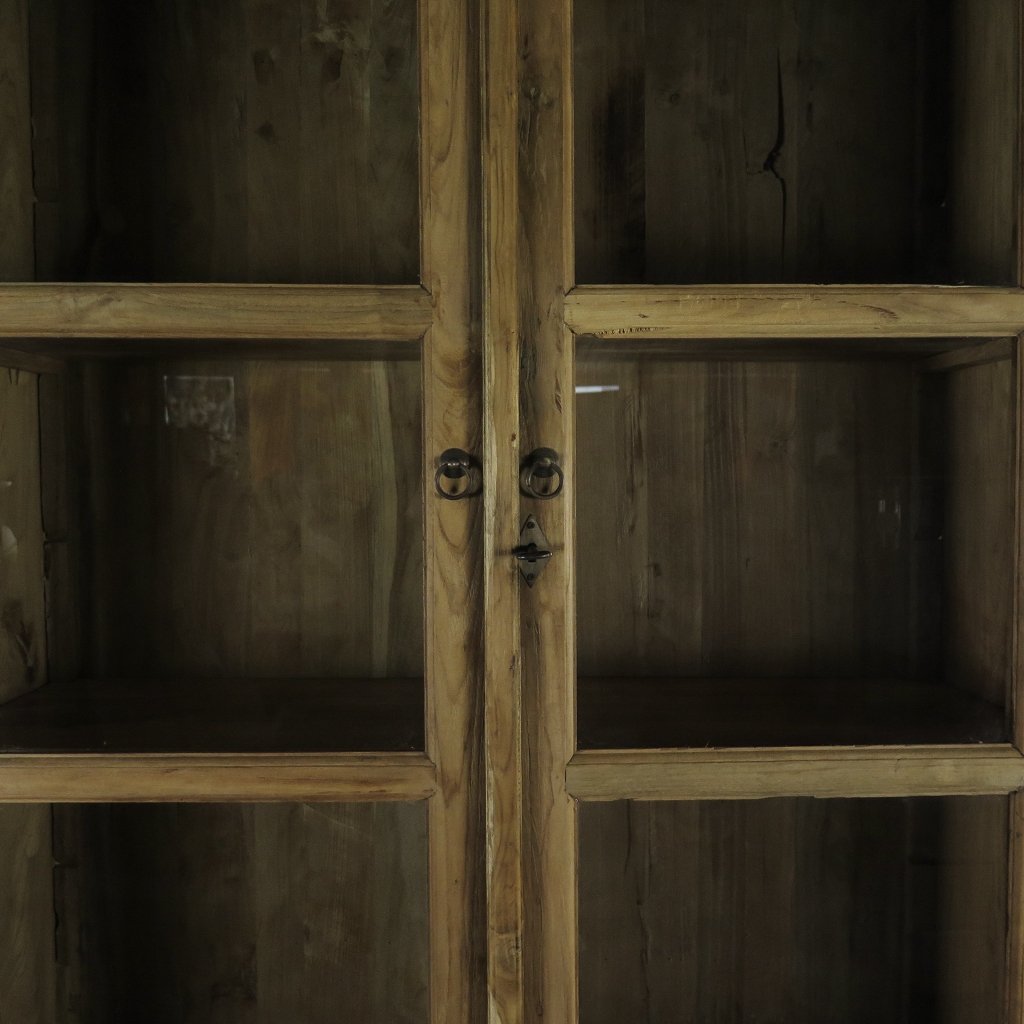 Vitrine Bücherschrank Teakholz 3,10 m