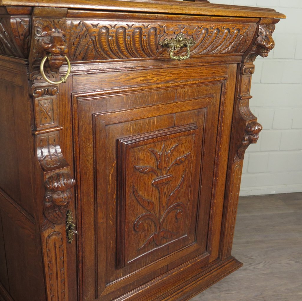 Buffetschrank Schrank Gründerzeit 1880 Eiche