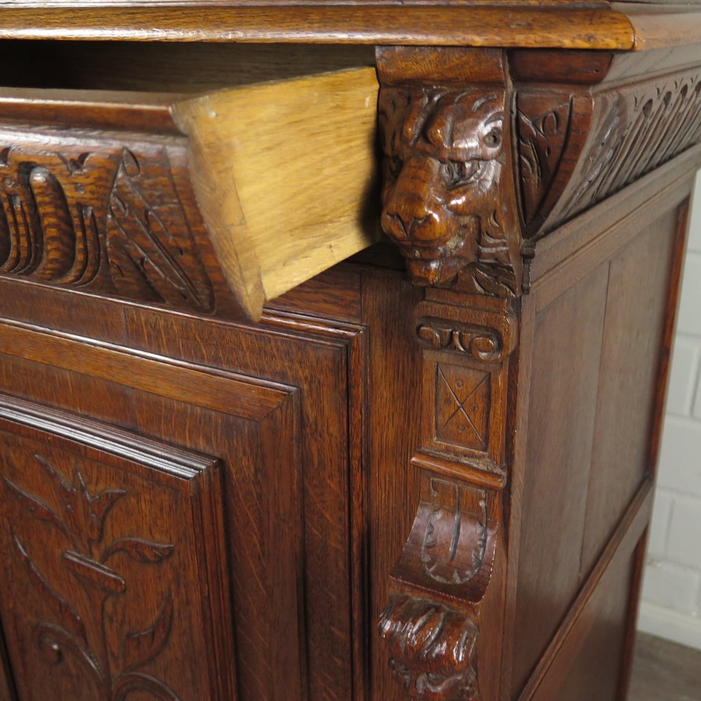 Buffetschrank Schrank Gründerzeit 1880 Eiche