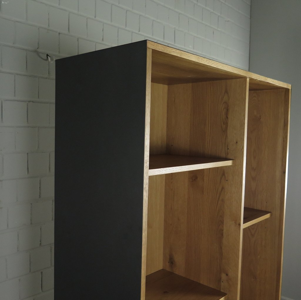 Schrank Bücherschrank 1,00 m Eiche