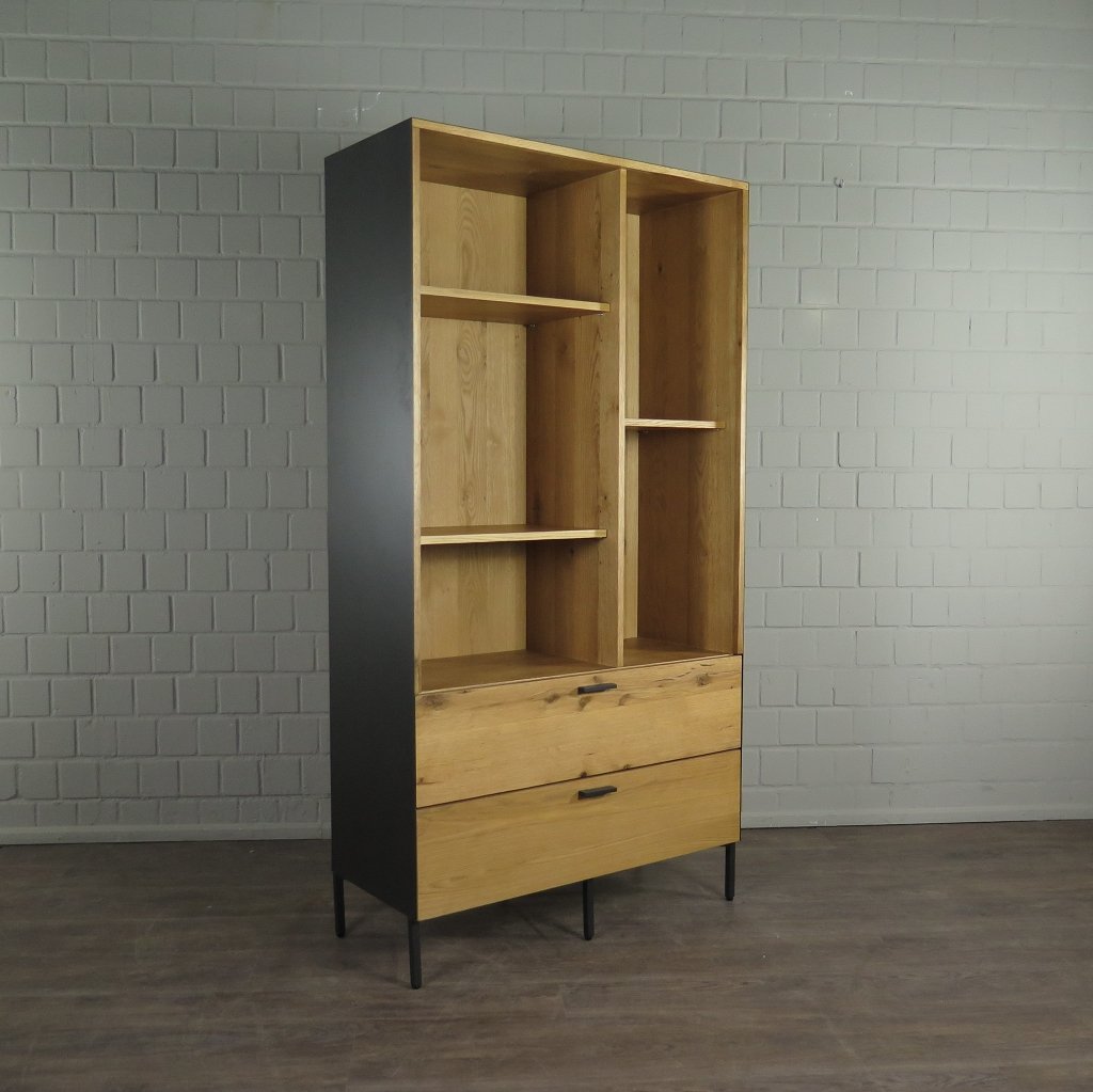 Schrank Bücherschrank 1,00 m Eiche