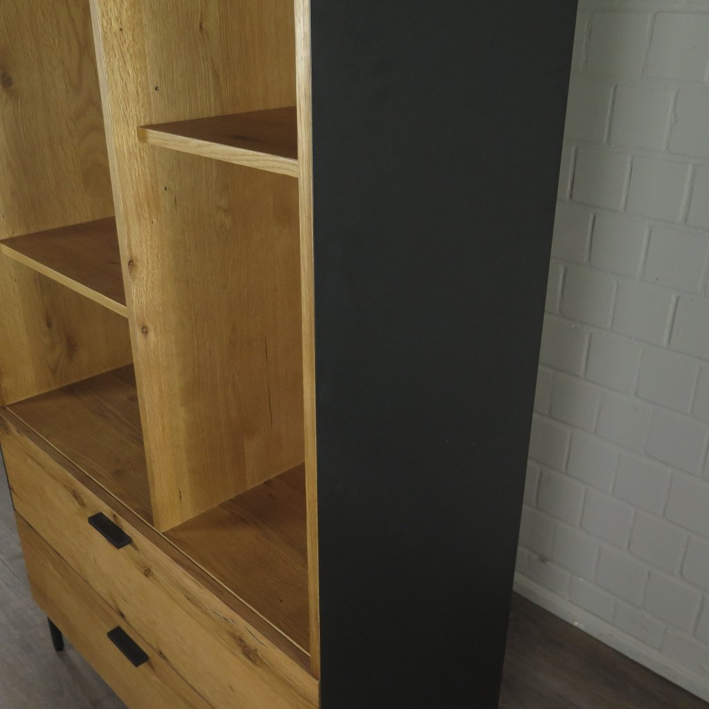 Schrank Bücherschrank 1,00 m Eiche