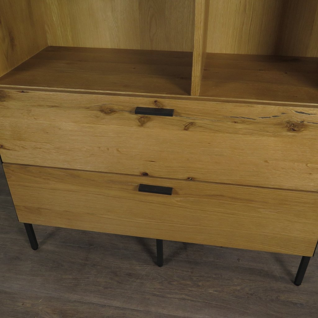 Schrank Bücherschrank 1,00 m Eiche