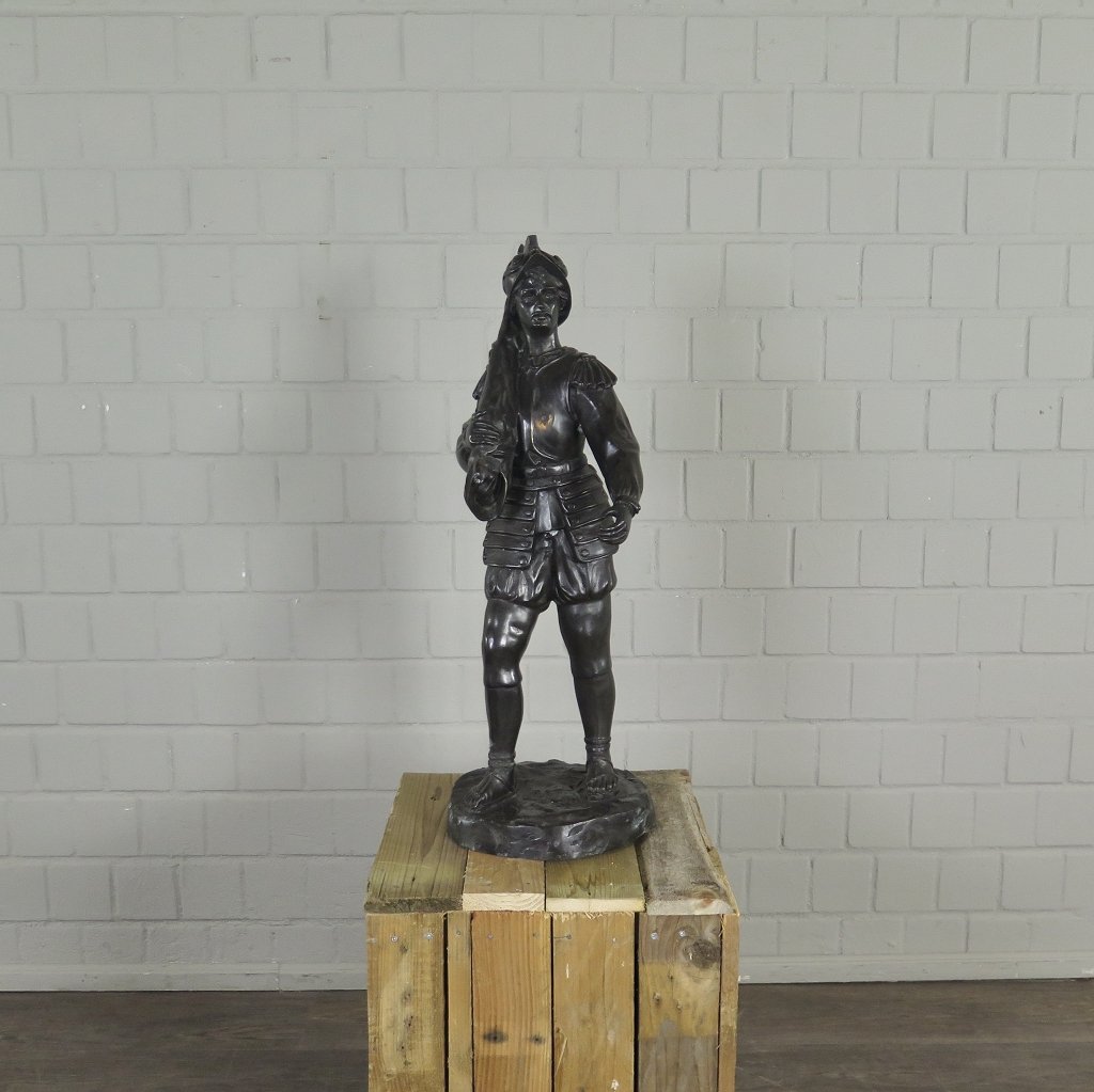 Skulptur Dekoration römischer Soldat Bronze 0,79 m