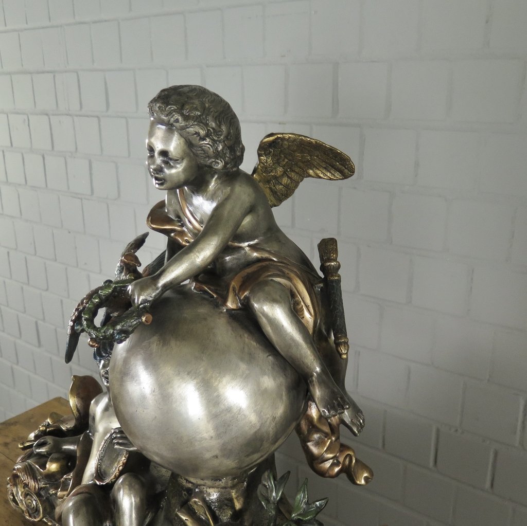 Skulptur Dekoration Putten Bronze 0,64 m