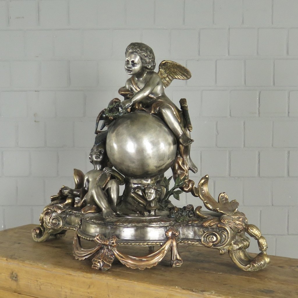 Skulptur Dekoration Putten Bronze 0,64 m