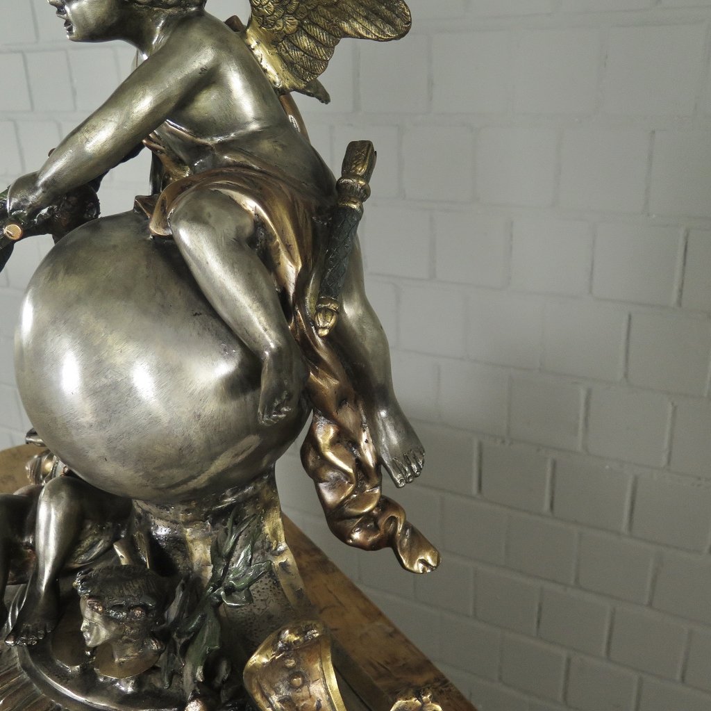 Skulptur Dekoration Putten Bronze 0,64 m