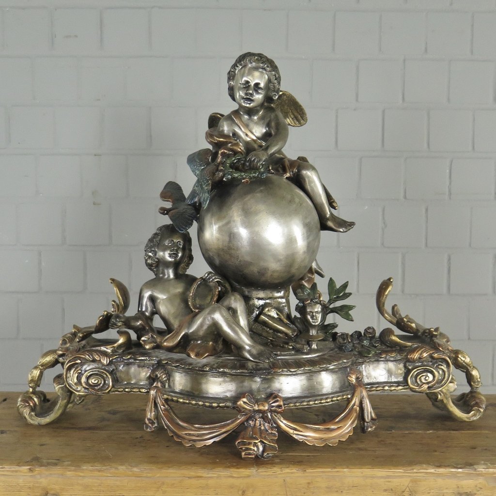 Skulptur Dekoration Putten Bronze 0,64 m