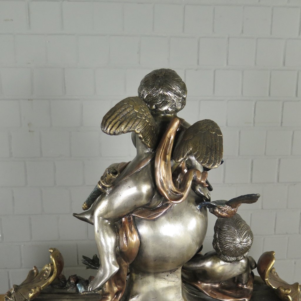 Skulptur Dekoration Putten Bronze 0,64 m