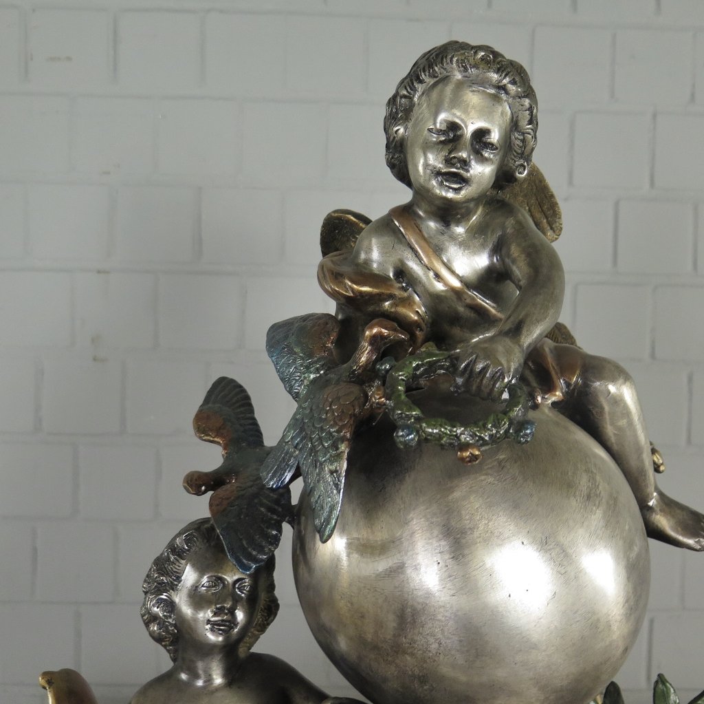 Skulptur Dekoration Putten Bronze 0,64 m