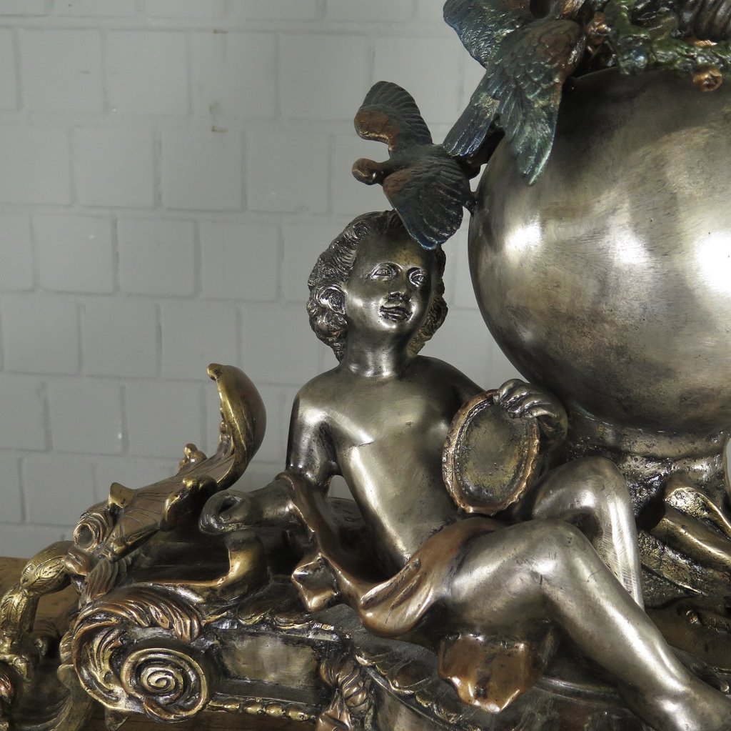 Skulptur Dekoration Putten Bronze 0,64 m