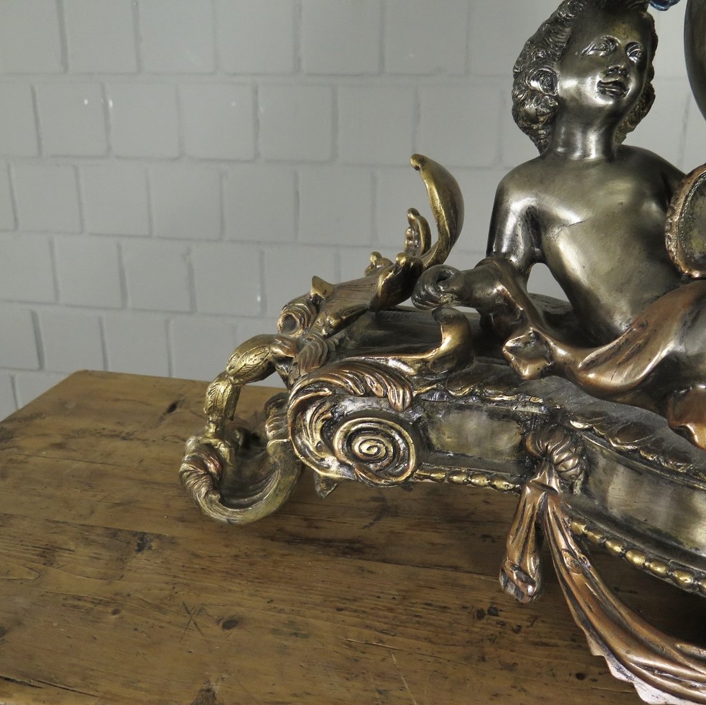 Skulptur Dekoration Putten Bronze 0,64 m