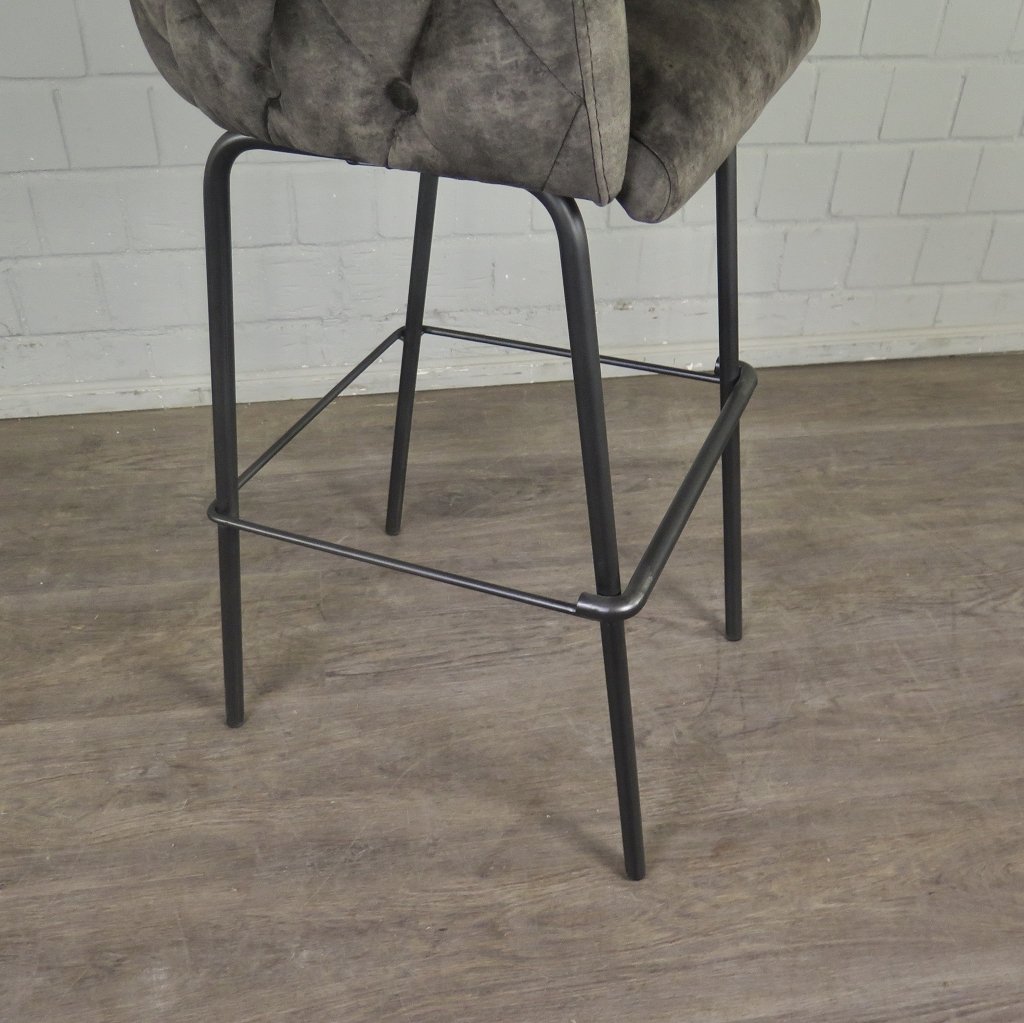 Barhocker Barstuhl Braun Velour
