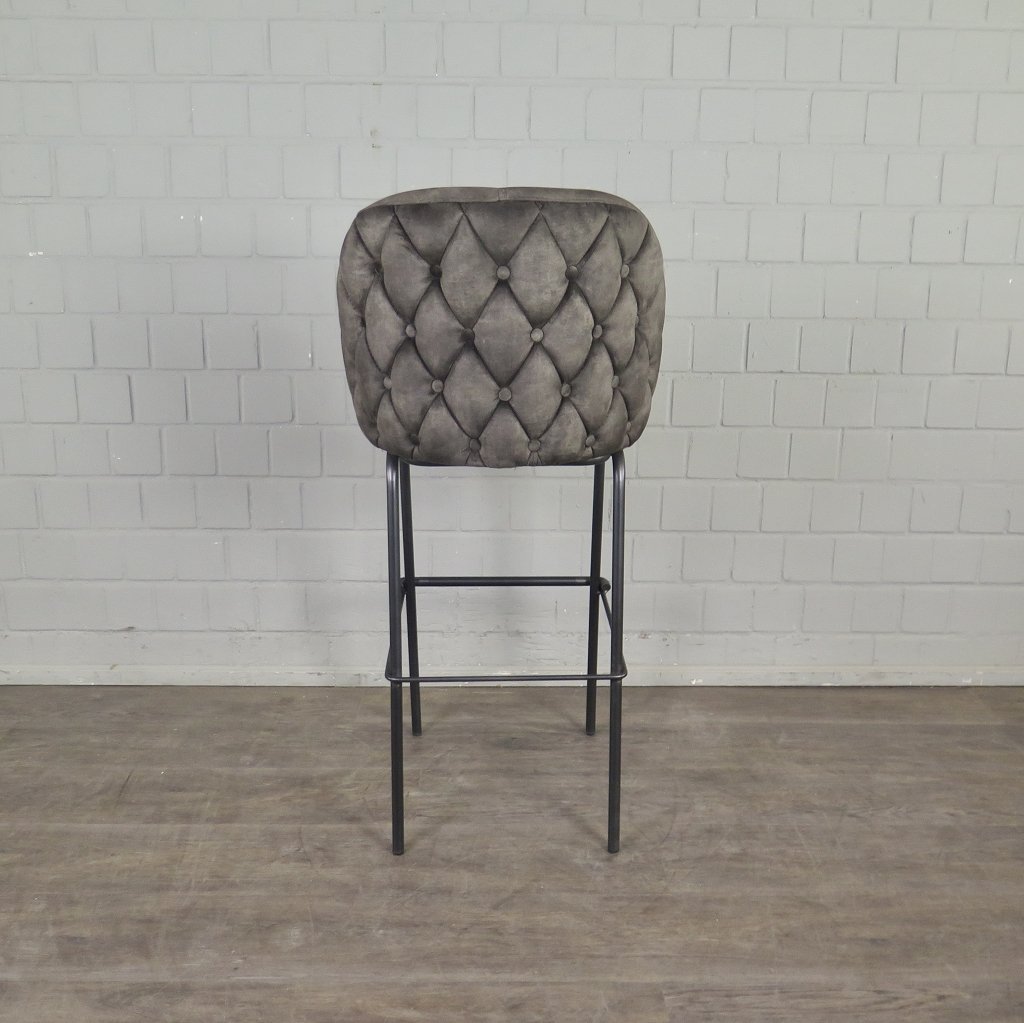 Barhocker Barstuhl Braun Velour