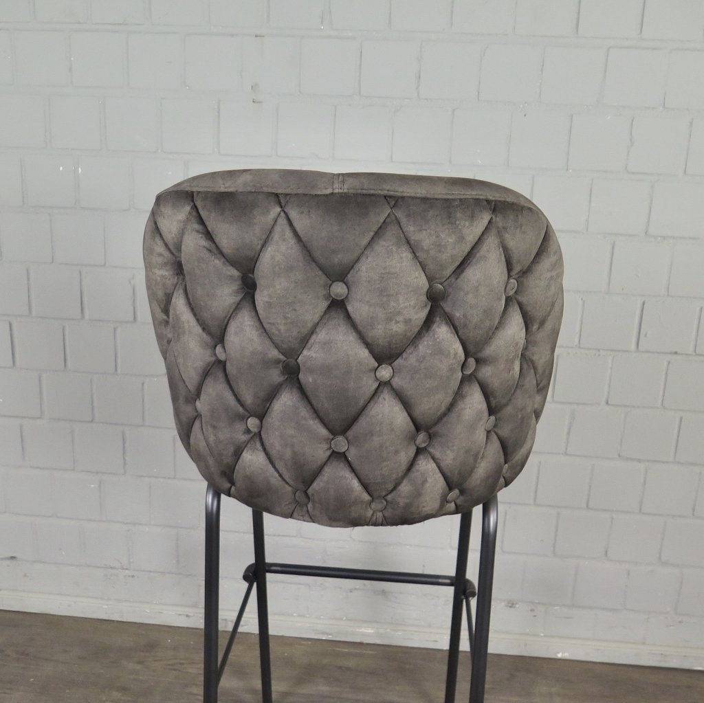 Barhocker Barstuhl Braun Velour