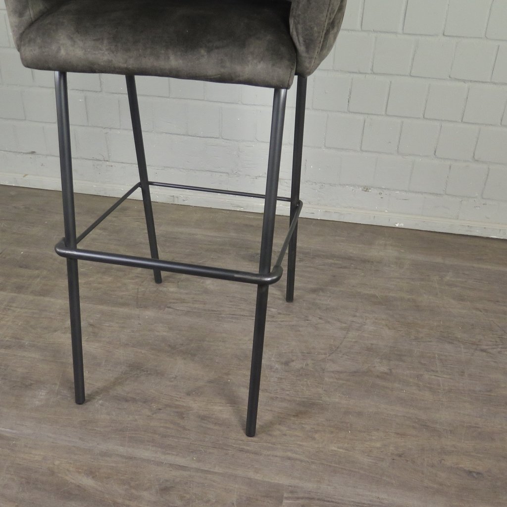 Barhocker Barstuhl Braun Velour