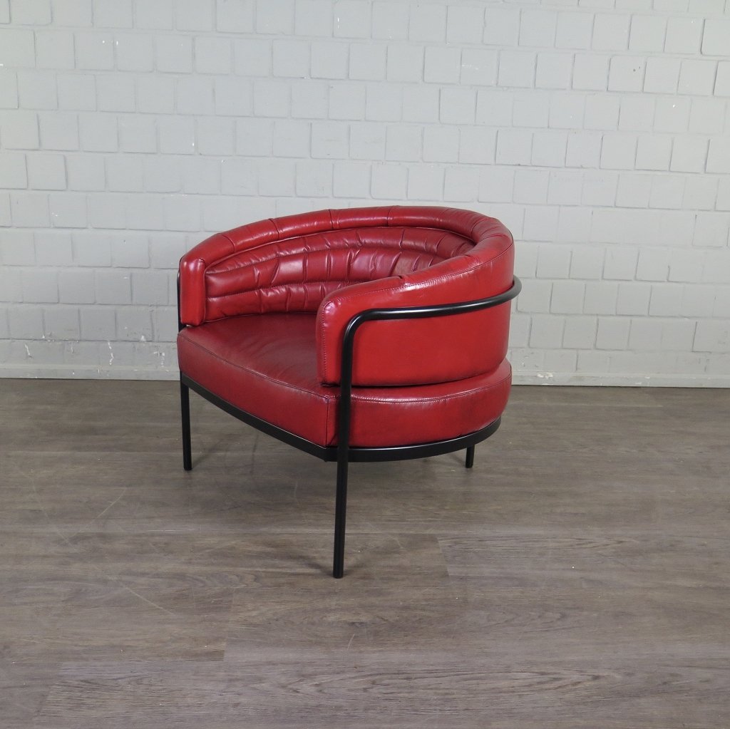 Loungesessel Leder 0,86 m Rot
