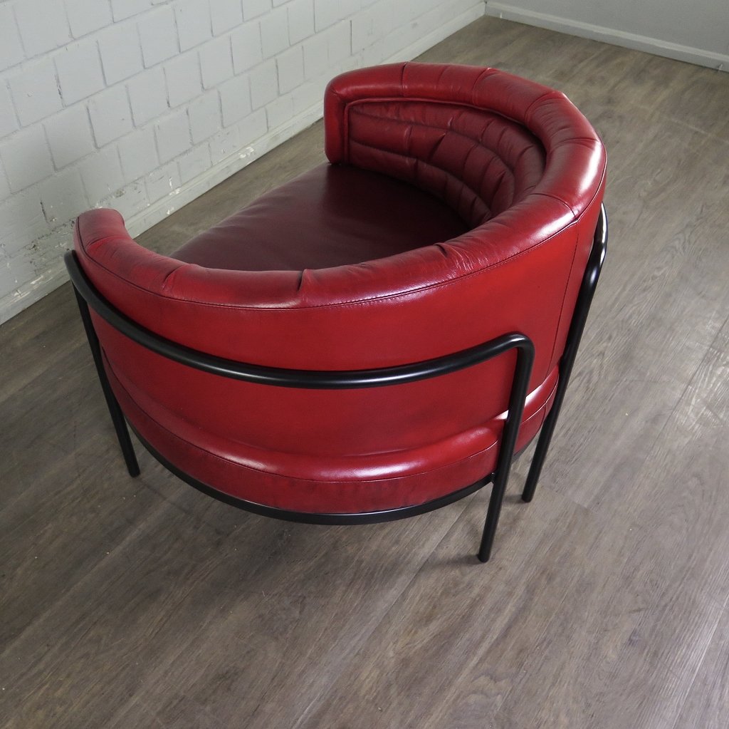 Loungesessel Leder 0,86 m Rot