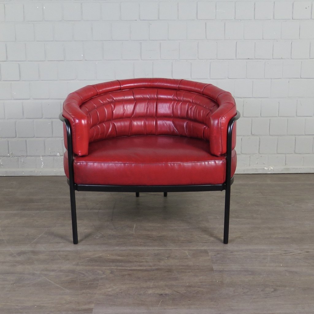 Loungesessel Leder 0,86 m Rot