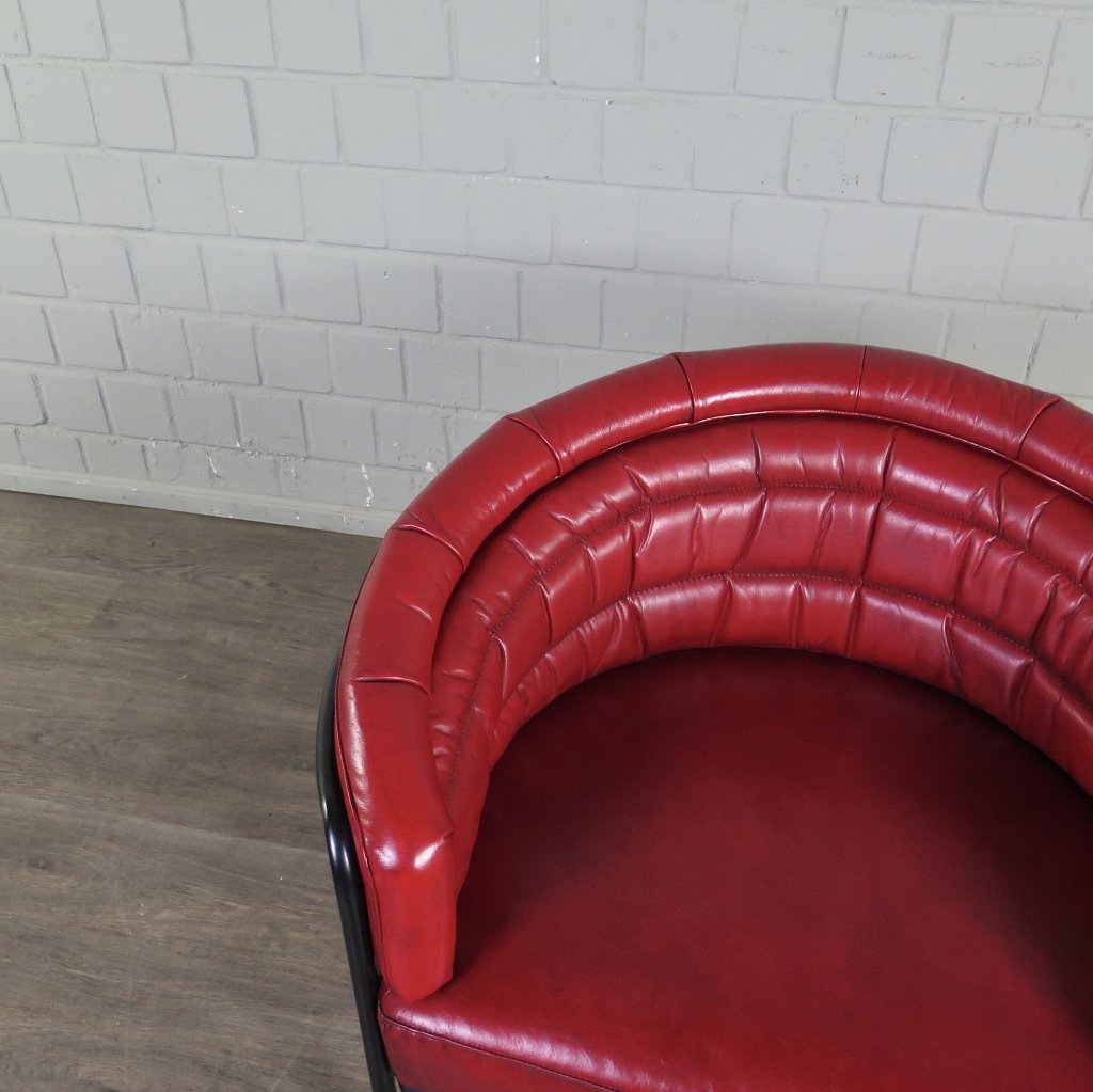 Loungesessel Leder 0,86 m Rot