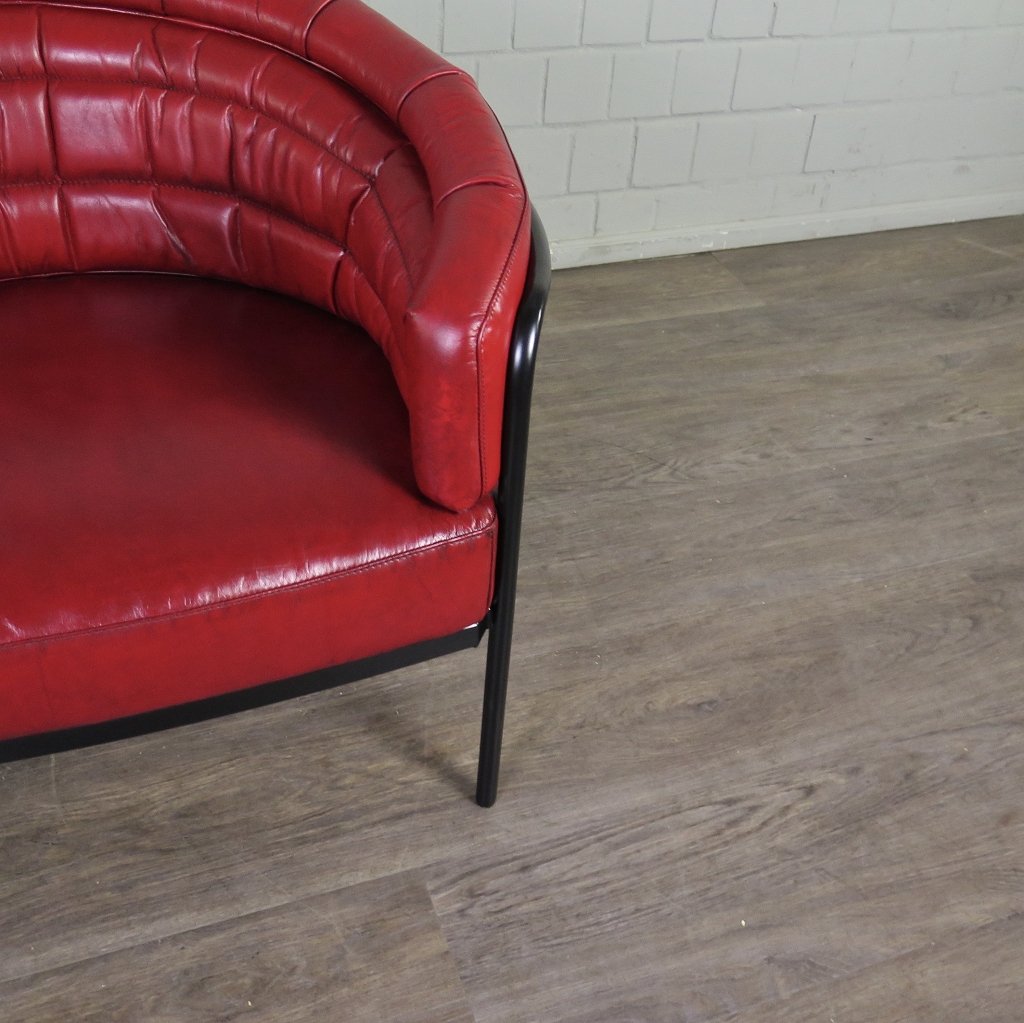 Loungesessel Leder 0,86 m Rot