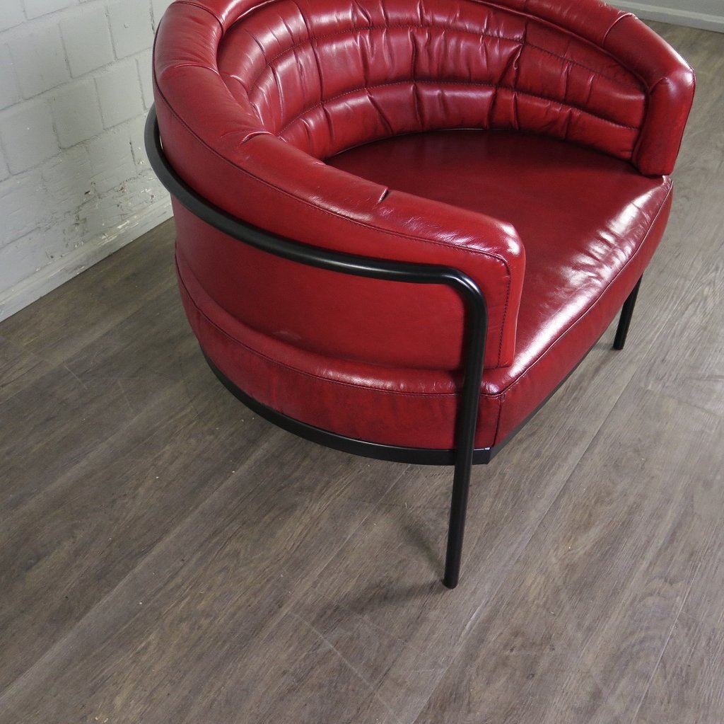Loungesessel Leder 0,86 m Rot