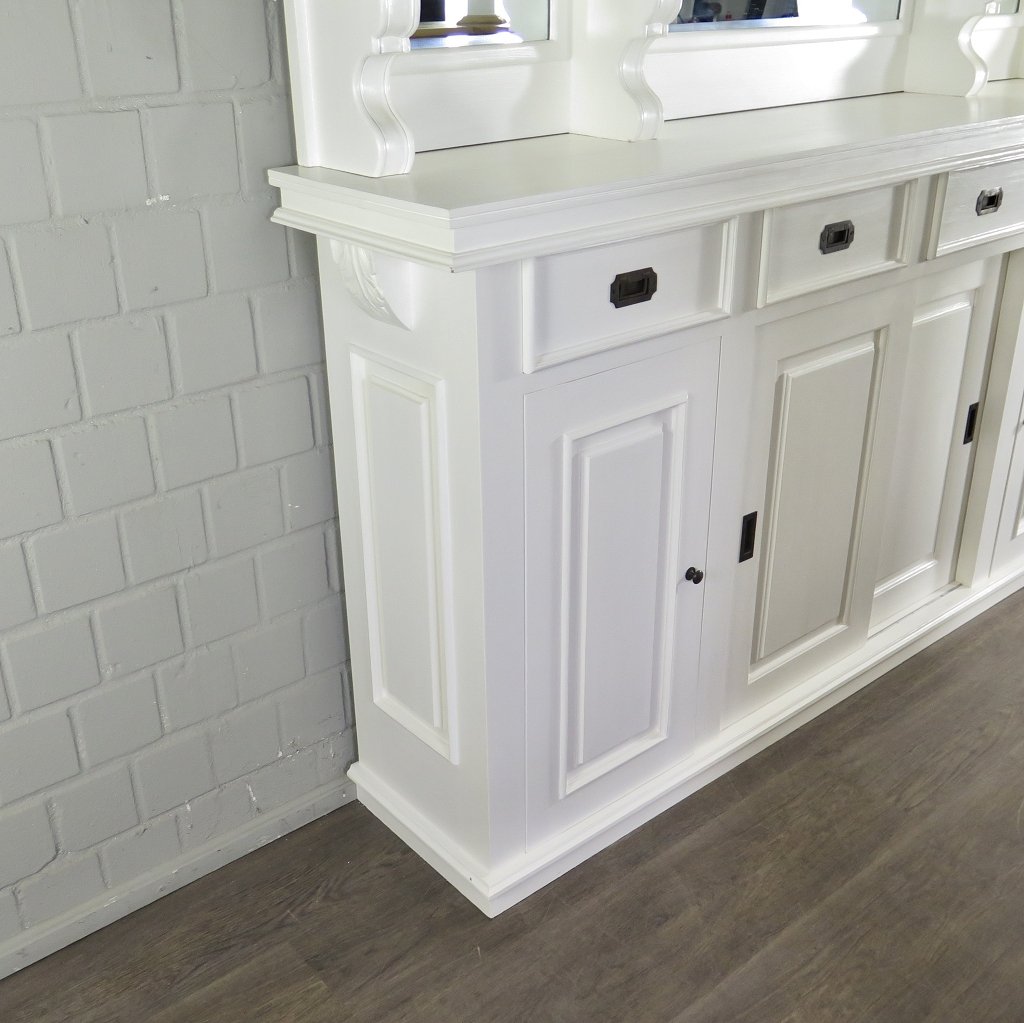 Hausbar Theke Teakholz 2,06 m Weiß