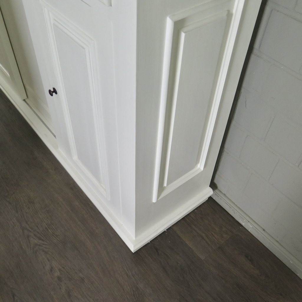 Hausbar Theke Teakholz 2,06 m Weiß