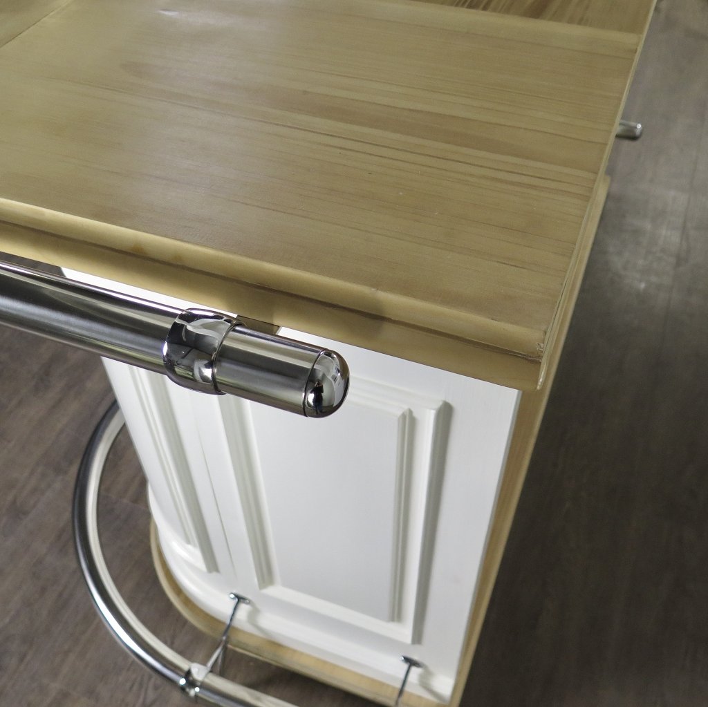 Hausbar Theke Teakholz 2,06 m Weiß