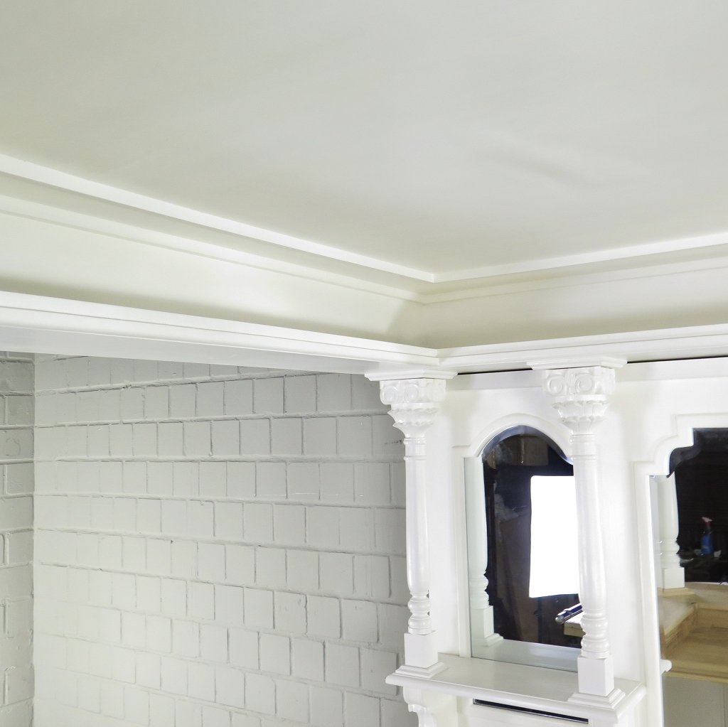 Hausbar Theke Teakholz 2,06 m Weiß