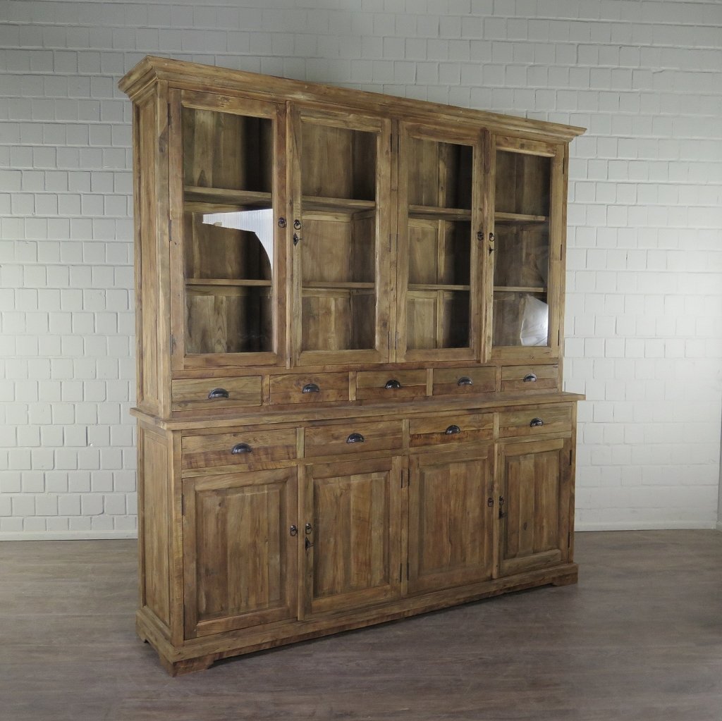 Vitrine Bücherschrank Teakholz 2,10 m