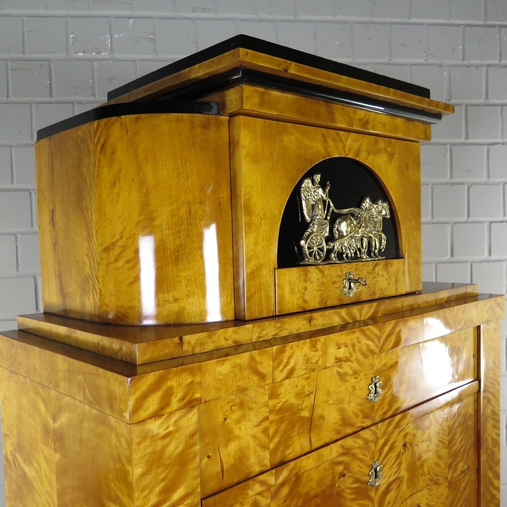 Blender Sekretär Biedermeier 1800 Birke