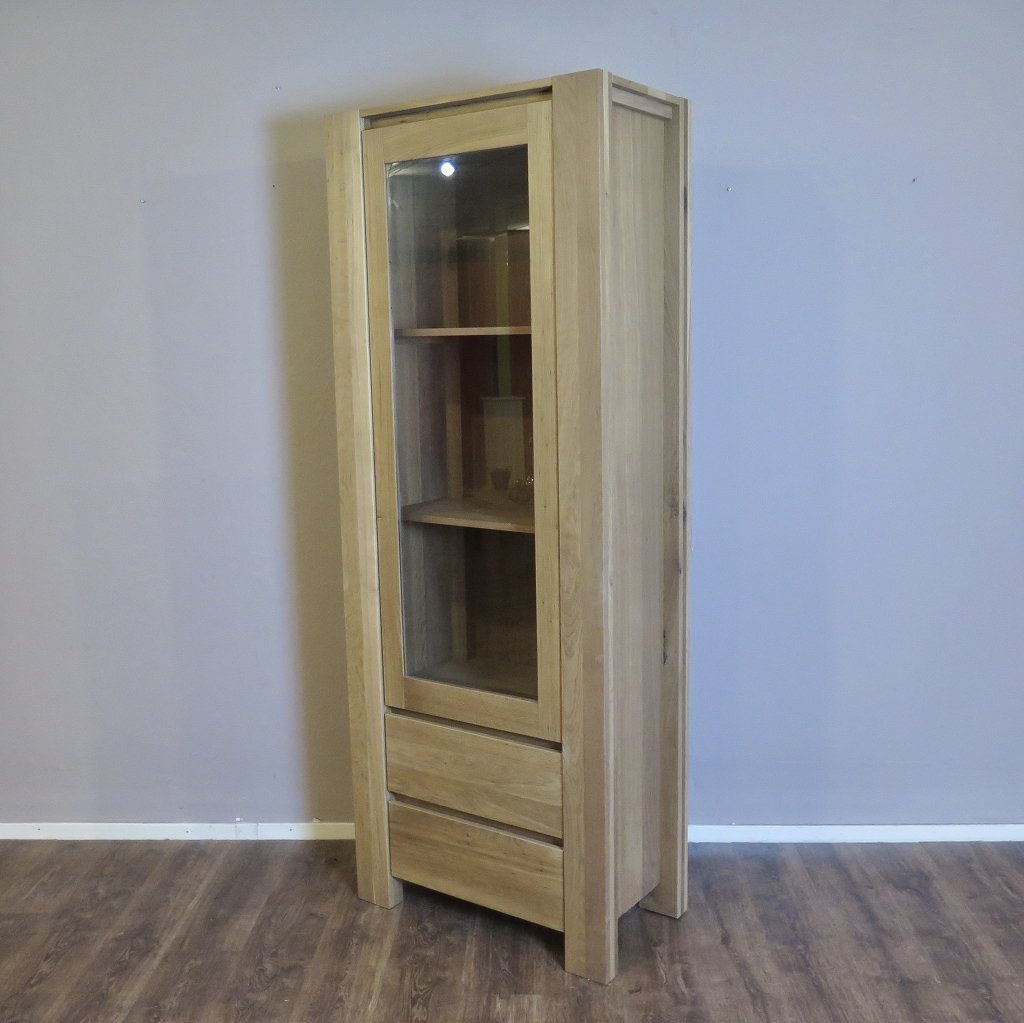 Vitrine Bücherschrank Eiche 0,83 m