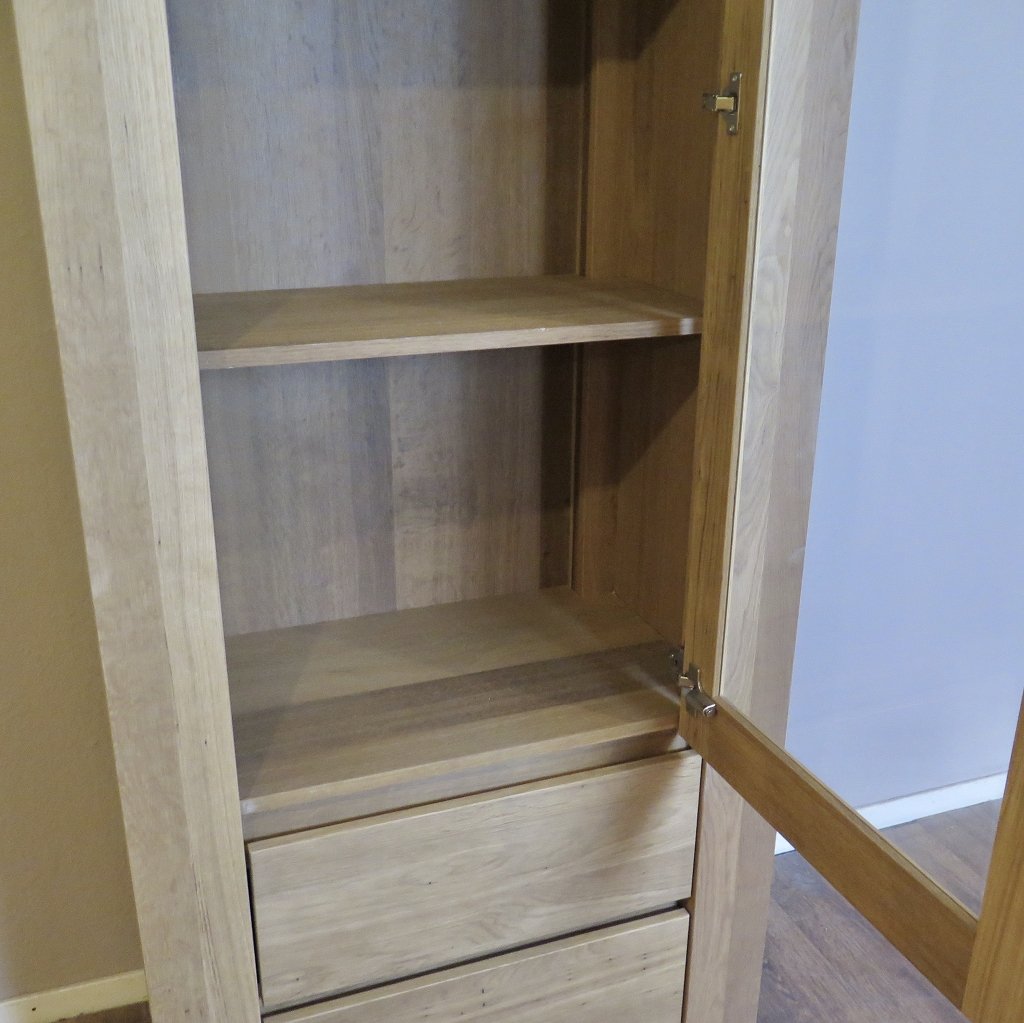 Vitrine Bücherschrank Eiche 0,83 m