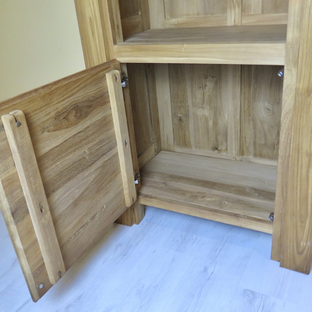 Schrank Bücherregal Teakholz 0,84 m