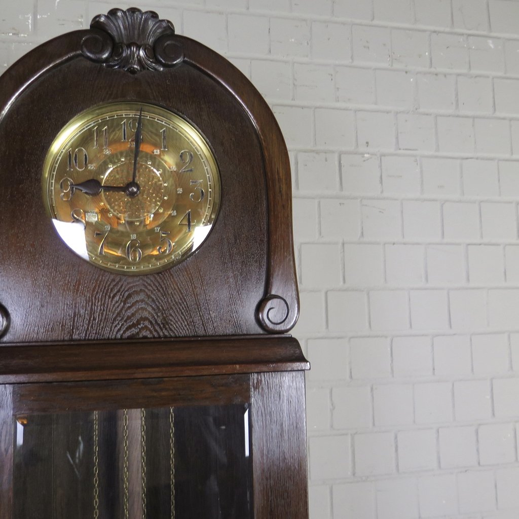 Standuhr Uhr Jugendstil 1910 Eiche