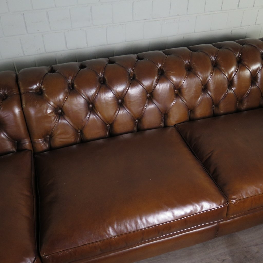 Chesterfield Sofa Eckcouch Ecksofa Rot-Braun 2,90 m x 2,80 m