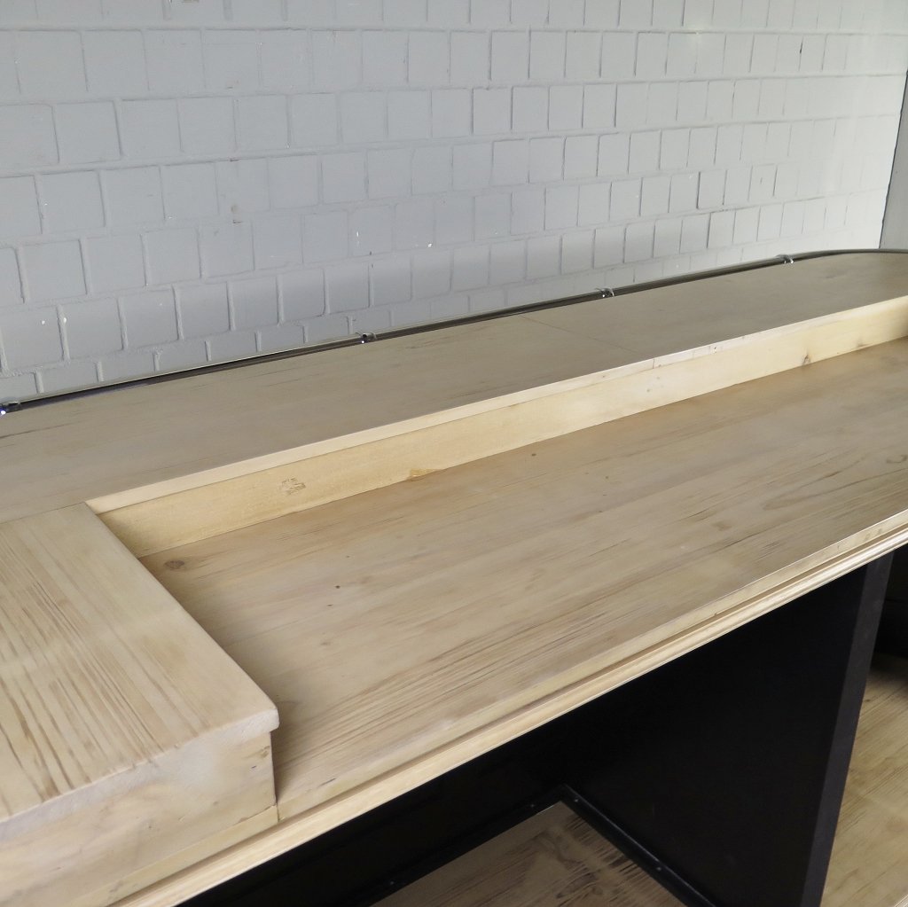 Englische Bar Theke Tresen Massivholz 2,76 m