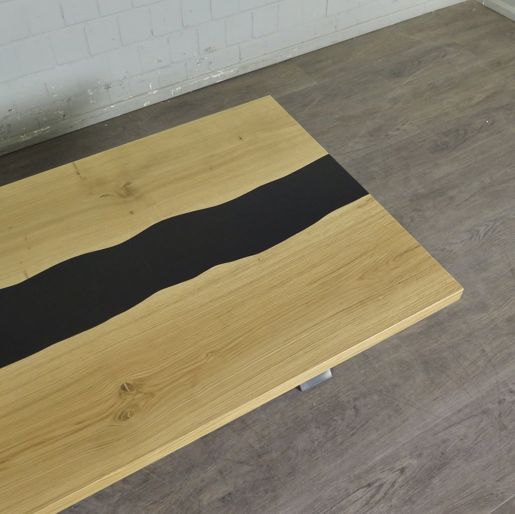 Couchtisch Wohnzimmertisch Eiche Epoxy 1,60 m x 0,80 m
