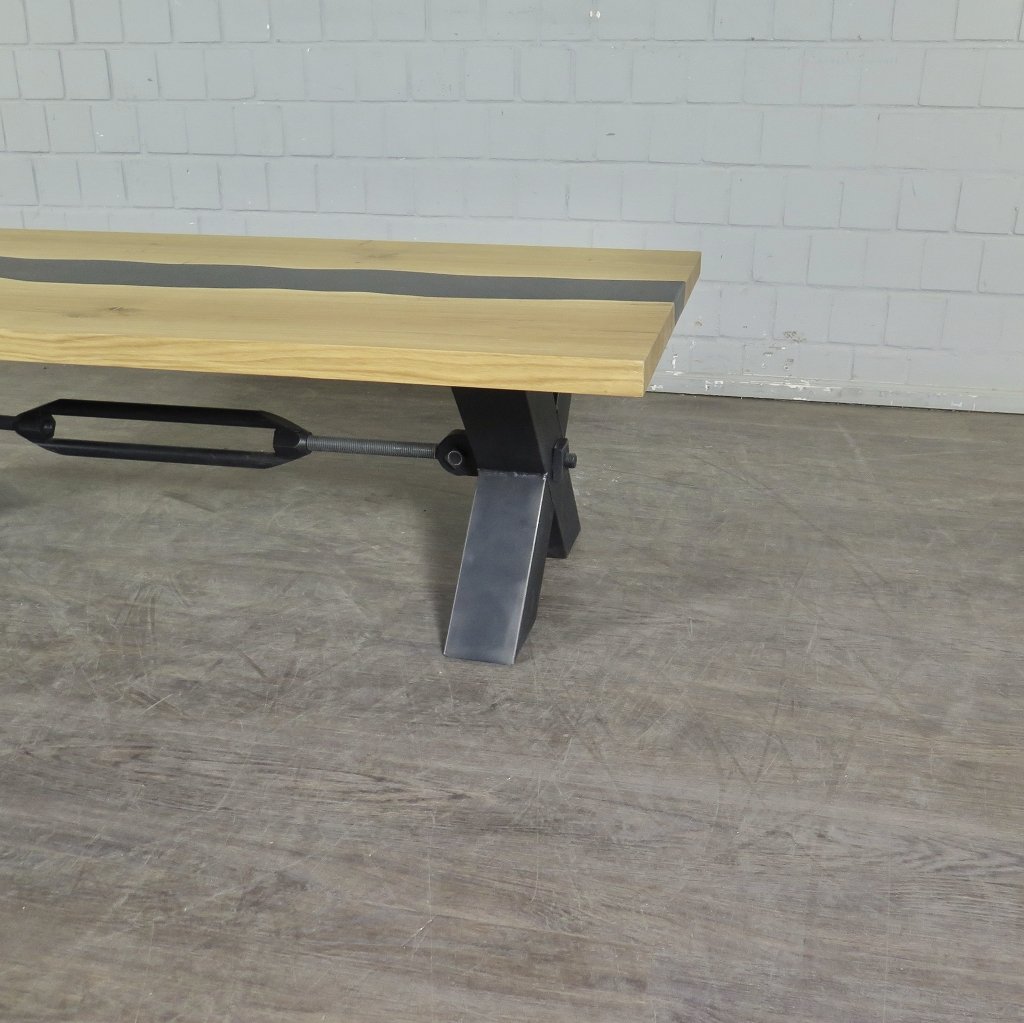 Couchtisch Wohnzimmertisch Eiche Epoxy 1,60 m x 0,80 m