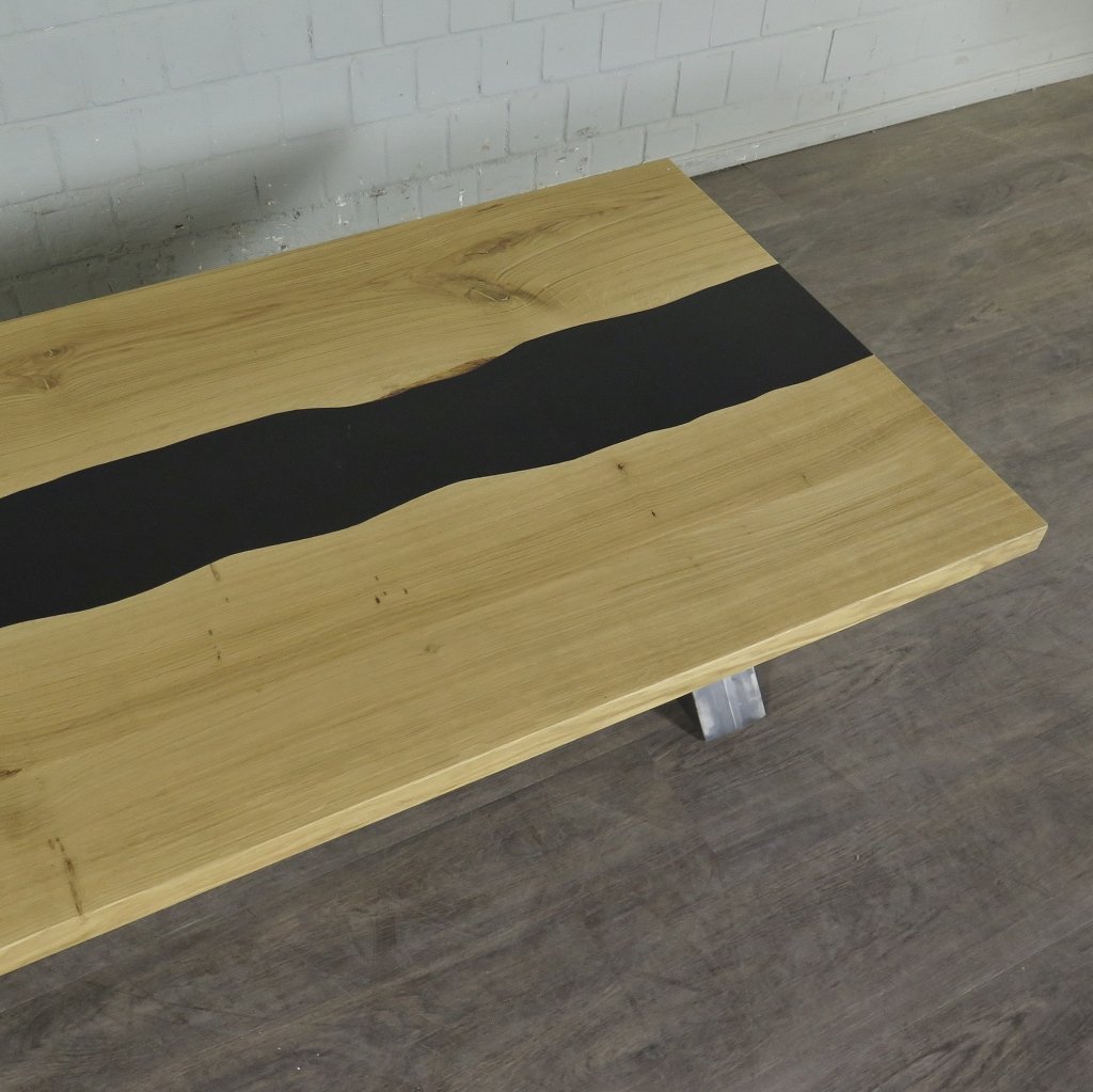 Couchtisch Wohnzimmertisch Eiche Epoxy 1,60 m x 0,80 m
