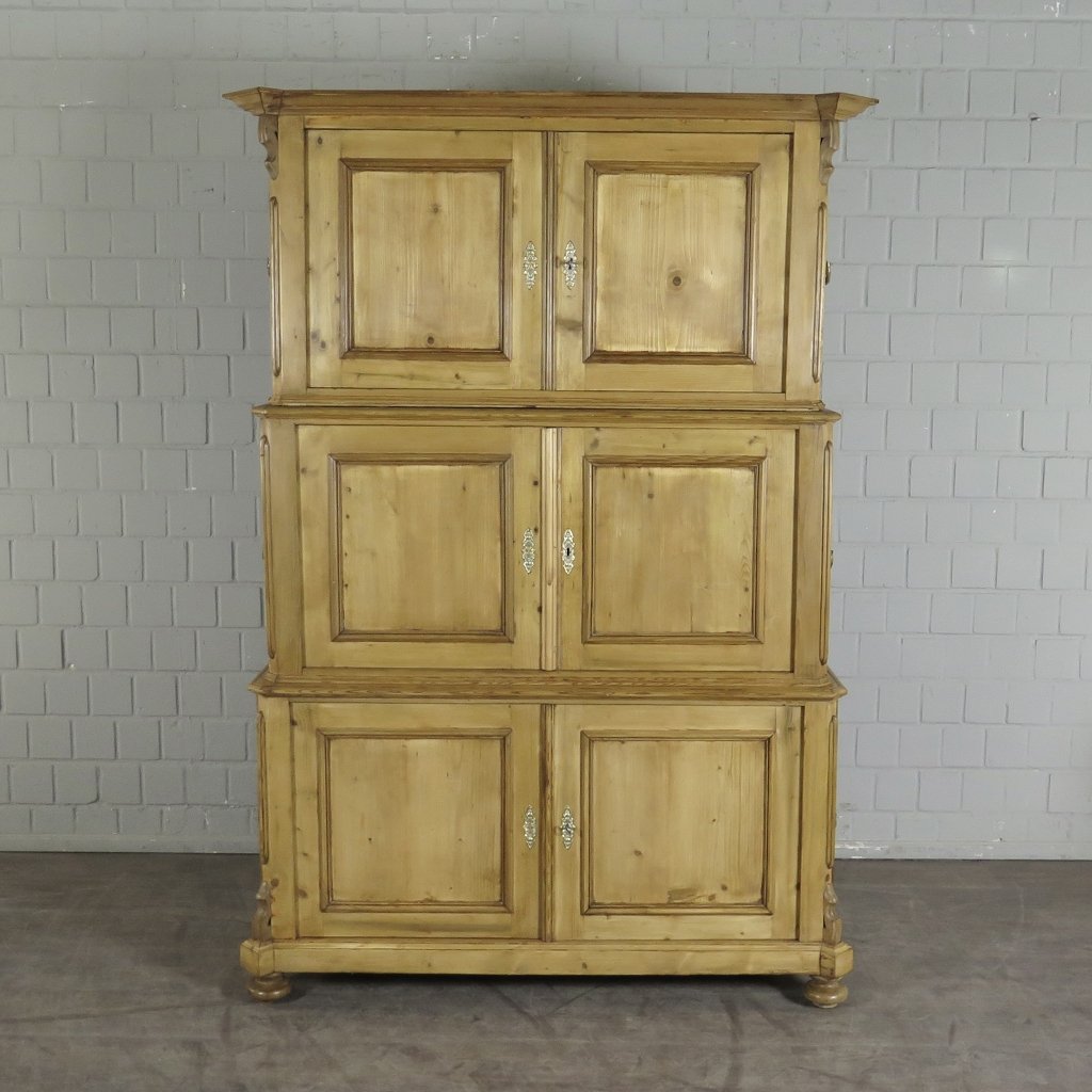 Stapelschrank Schrank Kleiderschrank Louis Philippe 1860 Kiefer