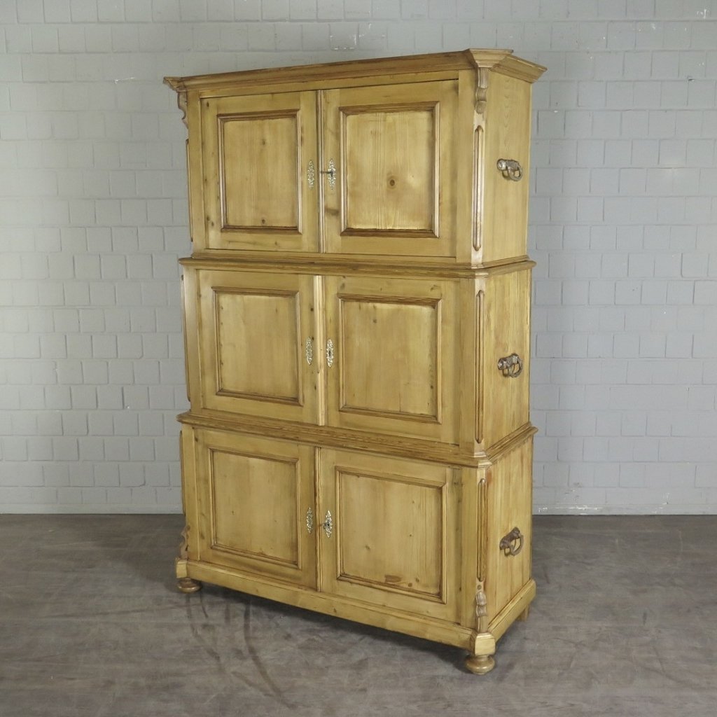 Stapelschrank Schrank Kleiderschrank Louis Philippe 1860 Kiefer