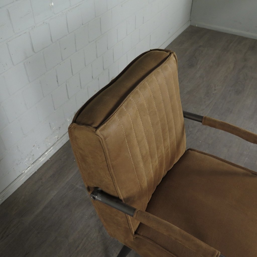 Retro Design Stuhl Esszimmerstuhl Cognac Setpreis