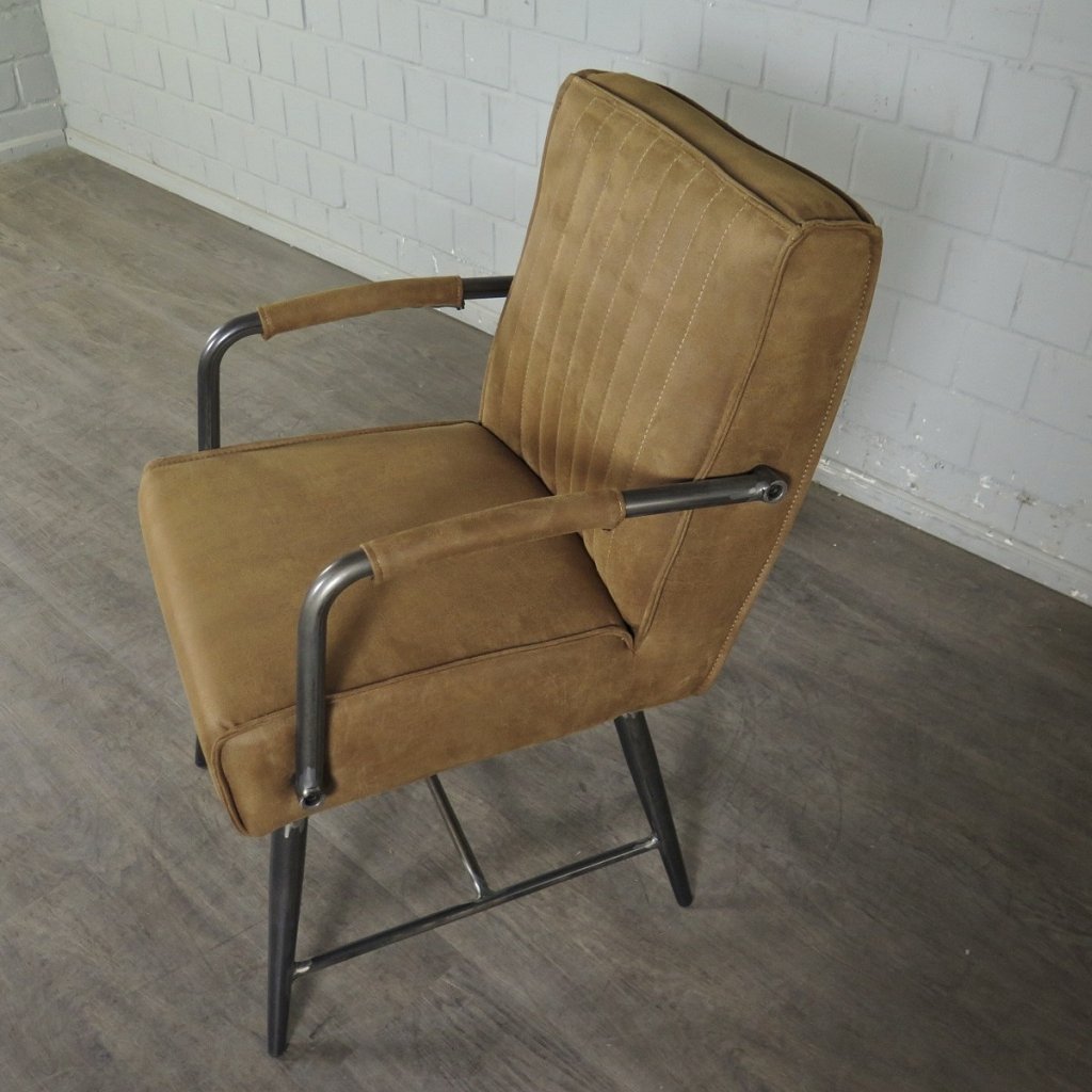 Retro Design Stuhl Esszimmerstuhl Cognac Setpreis