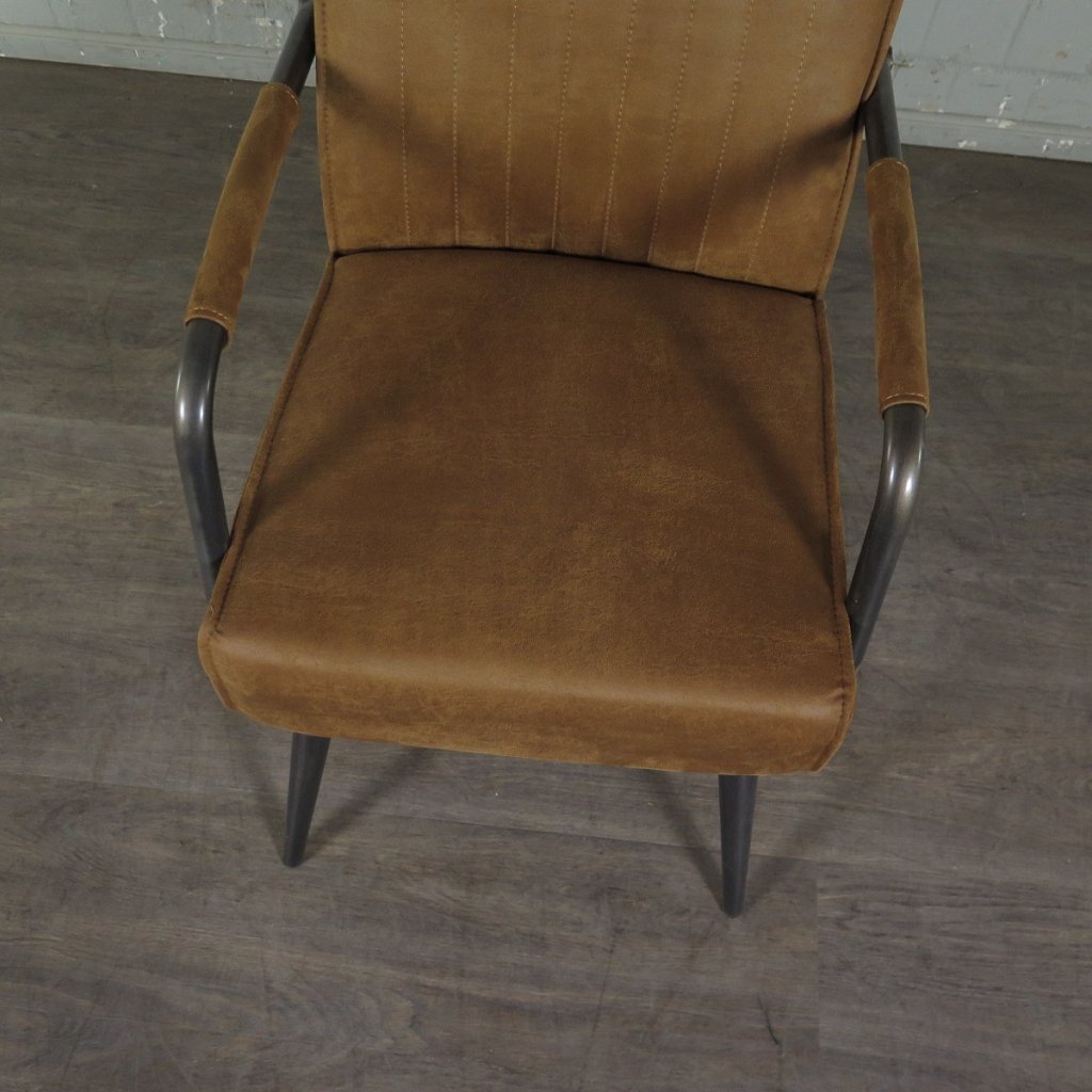 Retro Design Stuhl Esszimmerstuhl Cognac Setpreis