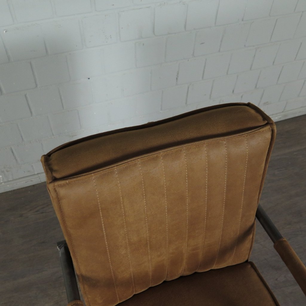 Retro Design Stuhl Esszimmerstuhl Cognac Setpreis
