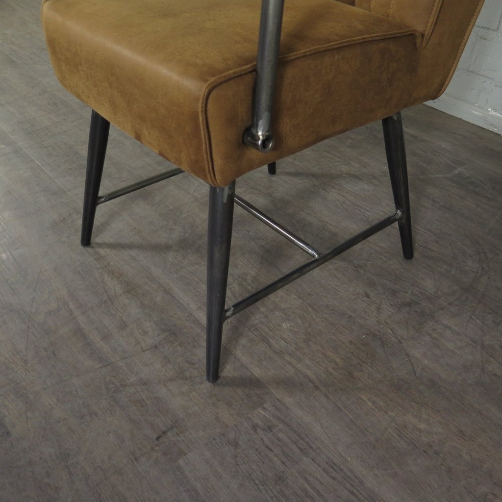 Retro Design Stuhl Esszimmerstuhl Cognac Setpreis