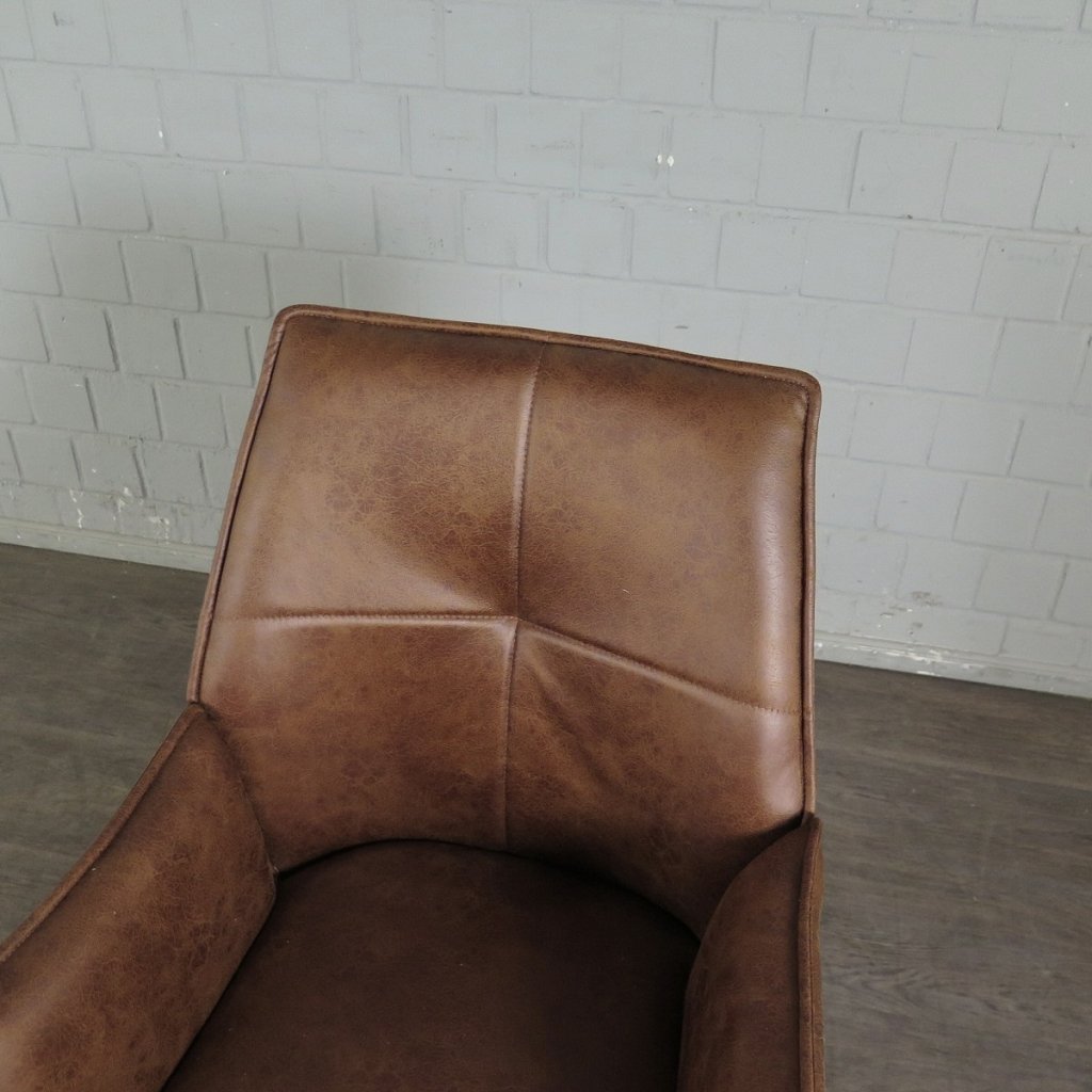 Retro Design Stuhl Esszimmerstuhl Cognac Setpreis